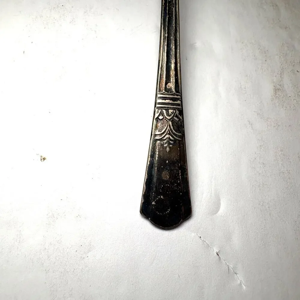 Vintage Court Silverplate Teaspoon Art Deco Flatware Spoon Replacement 7.5